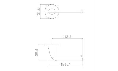 Ручка дверная DOVE S-484 Ручка дверная DOVE S-484
