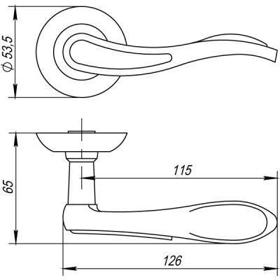 Ручка дверная SALSA TL ABG-6
