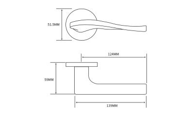 Ручка дверная LYRE S-489 Ручка дверная LYRE S-489
