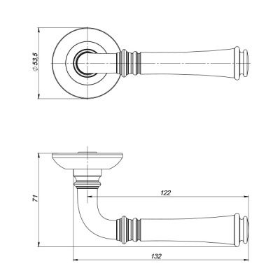 Ручка дверная SERENITY ZR OB-13