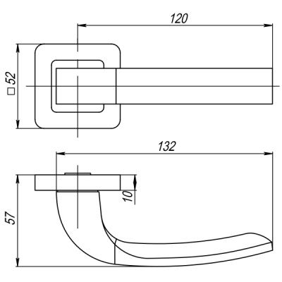Ручка дверная ORION QR GR/CP-23