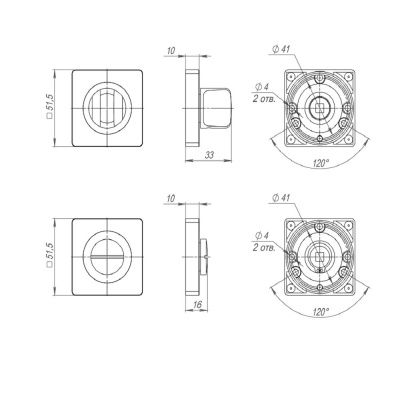 Ручка поворотная BK6 ZQ BL-24
