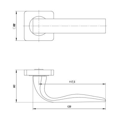 Ручка дверная INTEGRA ZQ GR-23