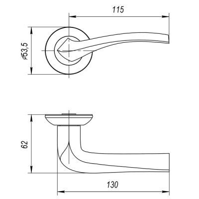 Ручка дверная GLORIA JR CF-17