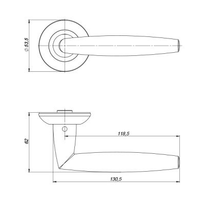Ручка дверная SUPREME ZR ABG-6