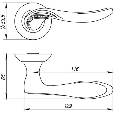 Ручка дверная ARFA TL SN/CP-3