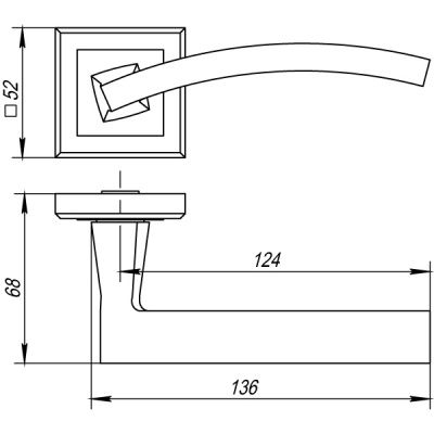 Ручка дверная NAVY QL GR/CP-23