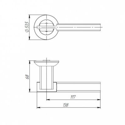 Ручка дверная CITY TL SN/CP-3