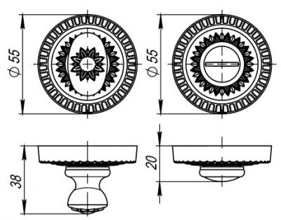 Ручка поворотная BK6/CL BB-17