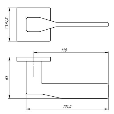 Ручка дверная GRAND USS WH-19