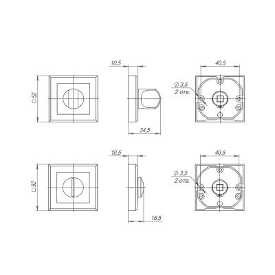 Ручка поворотная BK6 QL CF-17