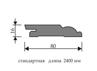 Плинтус фигурный Тип-3 2400х100х16 эмаль белая Regidoors
