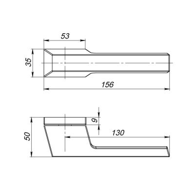 Ручка дверная BRICK UCS BL-26