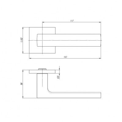 Ручка дверная SKY USS WH-19