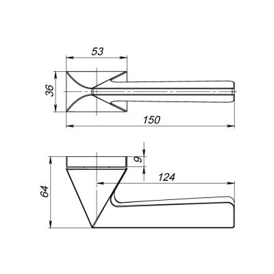 Ручка дверная IRON UCS BPVD-77