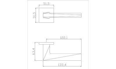 Ручка дверная SOLAR S-535 Ручка дверная SOLAR S-535