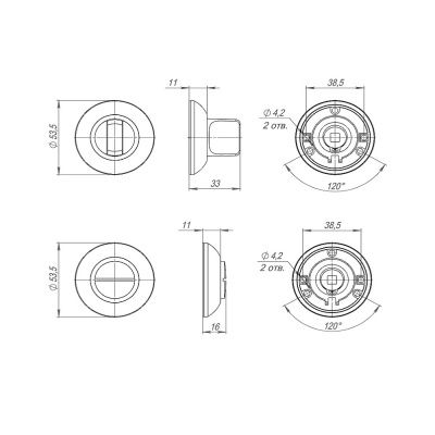Ручка поворотная BK6 ZR ABG-6