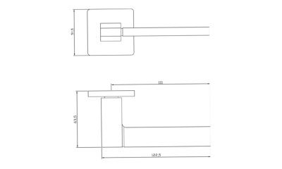 Ручка дверная COSMO S-533 Ручка дверная COSMO S-533
