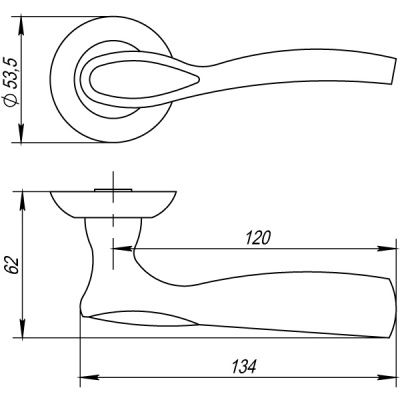 Ручка дверная RUMBA TL CFB-18