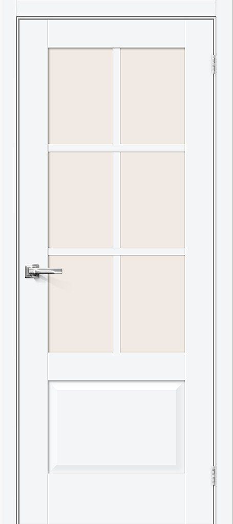 Дверь эмалит Прима-13.0.1 ПЭТ White Silk 800х2000
