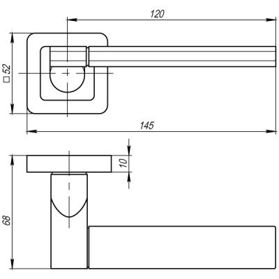 Ручка дверная GALAXY QR GR/CP-23
