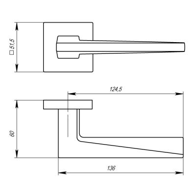 Ручка дверная MORI USS AB-7