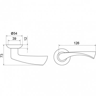 Ручка дверная CRONA TL SG/GP-4