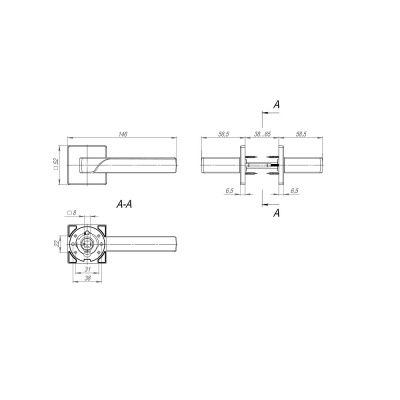 Ручка дверная FLY SL SSC-16
