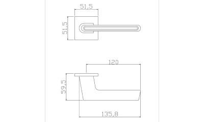 Ручка дверная RIVER S-530 Ручка дверная RIVER S-530