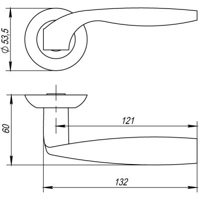 Ручка дверная BOSTON TL CF-17