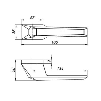 Ручка дверная STONE UCS СР-8