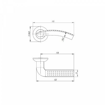 Ручка дверная LOGICA TL 105mm SG/GP-4