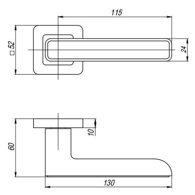 Ручка дверная MARS QR SN/WH-19