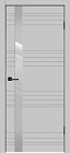 Дверное полотно Эмаль SCANDI N Z1 900х2000 цвет Светло-серый стекло Лакобель