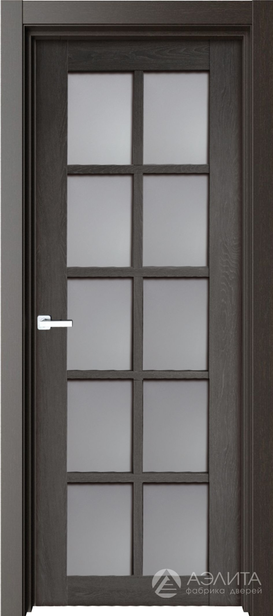 Дверь экошпон 77К с белым стеклом 600х2000