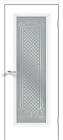 Дверное полотно Эмаль LEDO 1 4V 800х2000 цвет Белый стекло Мателюкс каленое Престиж