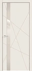 Дверное полотно Эмаль SCANDI S Z1 900х2000 цвет Слоновая кость стекло Лакобель слоновая кость