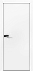 Дверь эмалит Фокс 0 белый матовый 600х2000 Al черная кромка