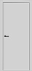 Дверь эмалит Фокс 0 светло-серый 600х2000 Al черная кромка